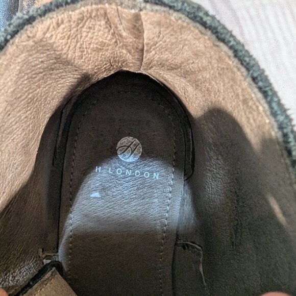 H by Hudson Horrigan Black Leather Double Buckle Ankle Booties Size 37 - Picture 14 of 15